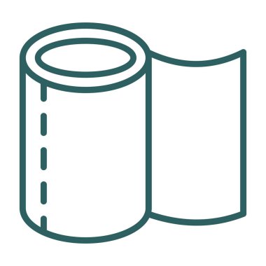 Düz tuvalet kağıdı. Basit resimleme