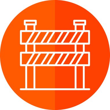 bariyer simgesi basit illüstrasyon