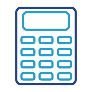 Basit Hesaplayıcı Simgesi, vektör illüstrasyonu