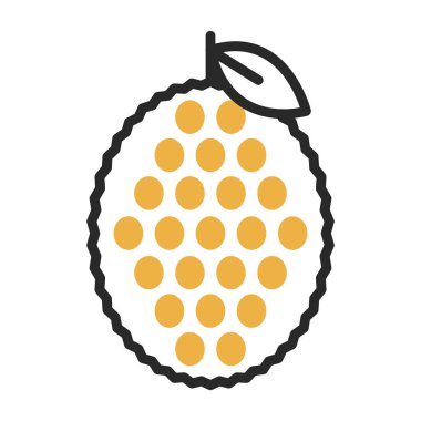 taze Jackfruit ikon vektör çizimi tasarımı