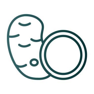 Tatlı Patates Web ikonu vektör illüstrasyonu