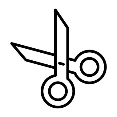 makas vektör ince çizgi simgesi