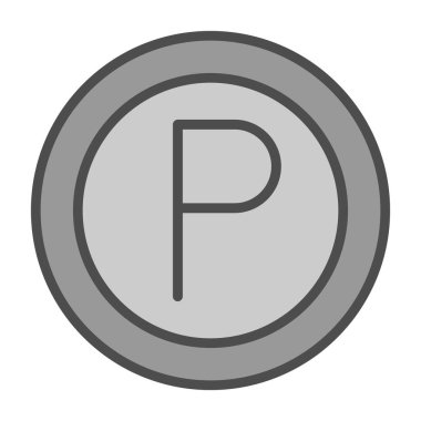 araba park simgesi vektör illüstrasyon                  