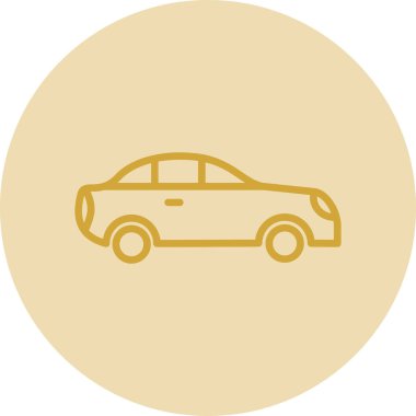 araba simgesi, vektör illüstrasyonu 