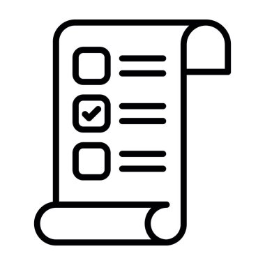 Kontrol listesi simgesi vektör illüstrasyonu