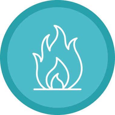 Yangın. Web simgesi basit illüstrasyon