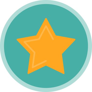 Grafik düz yıldız ikon vektör çizimi tasarımı