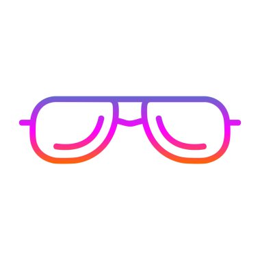 Güneş gözlüklerinin vektör illüstrasyonu modern grafik simgesi                       