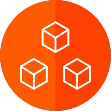 üç küp web simgesi, illüstrasyon vektörü 