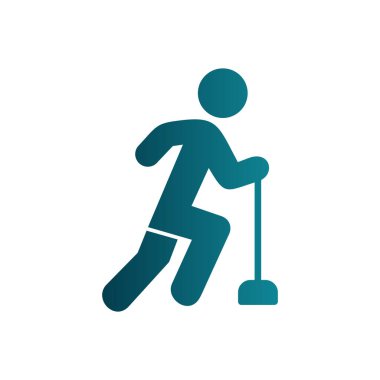 Parkta yürüyen adam.