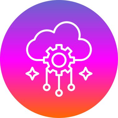 Bir bulut simgesinin vektör illüstrasyonu