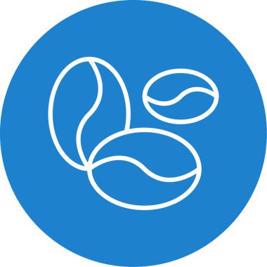 Kahve çekirdeği simgesinin vektör çizimi                        