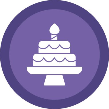 Kek simgesi, vektör illüstrasyonu basit tasarım