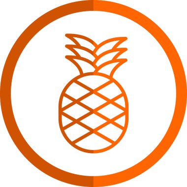 Ananas. Web simgesi basit illüstrasyon 
