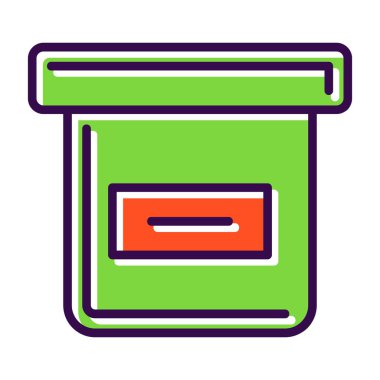 kutu simgesi vektör illüstrasyonu