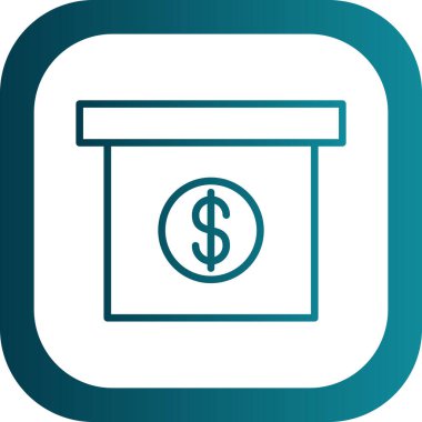 kutu simgesi, vektör illüstrasyonu basit tasarım