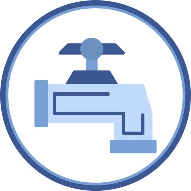 Musluk ikonu. Web illüstrasyonu