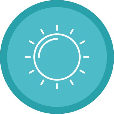 Güneş Simgesi Vektör illüstrasyonu 