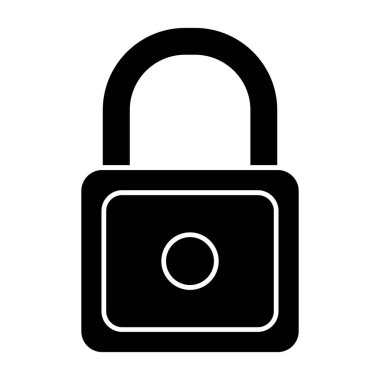 Asma kilit simgesi. web tasarımı için güvenlik kilidi simgesinin karikatür çizimi