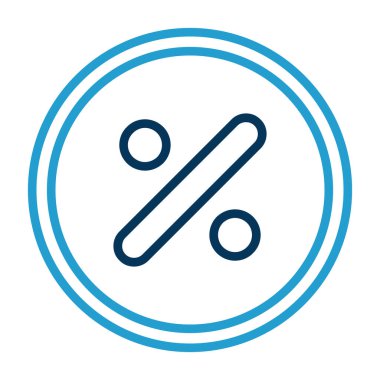 Basit yüzde simgesi, vektör illüstrasyonu