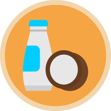 Şişe içecek ikonu düz stil