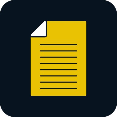 belge simgesi, vektör illüstrasyonu basit tasarım