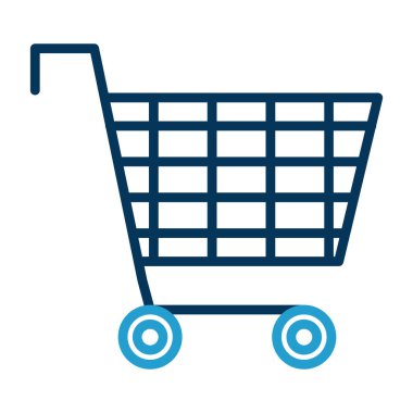 Alışveriş arabası ikonu. vektör illüstrasyonu                     