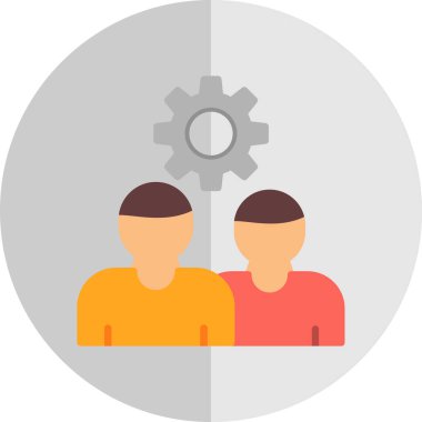 iş düz vektör simgesi