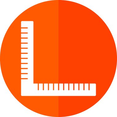 Cetvel simgesi. Web için basit cetvel vektör simgeleri çizimi