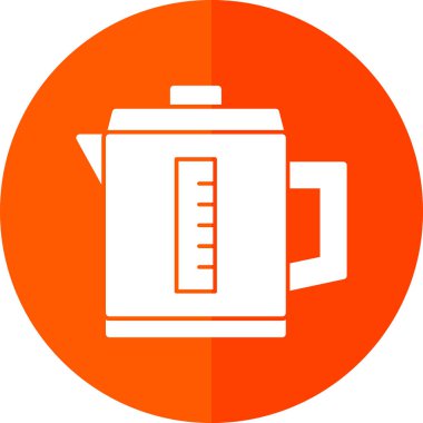 Su ısıtıcı simgesi. Su ısıtıcısı vektör simgesi web için basit örnek