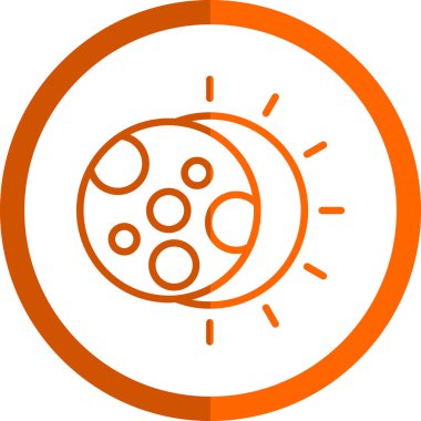 Güneş tutulması simgesinin vektör illüstrasyonu 