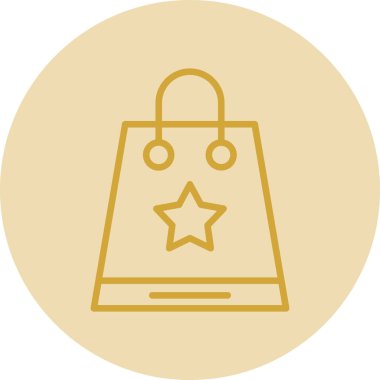 Alışveriş poşeti simgesi, vektör illüstrasyonu