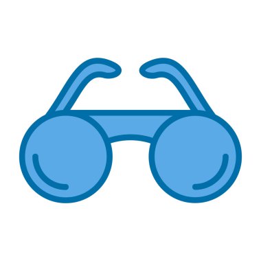 gözlük simgesi, vektör illüstrasyonu 