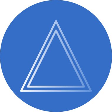 üçgen simgesi, vektör illüstrasyonu basit tasarım