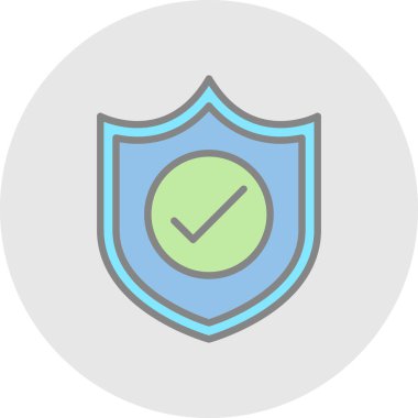 Kalkan. Web simgesi basit illüstrasyon 