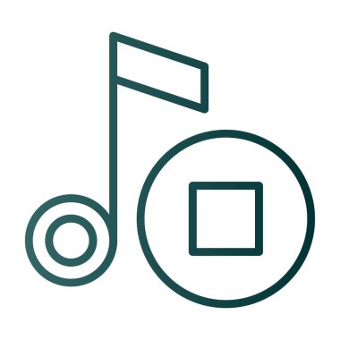 müzik notası ikon vektör illüstrasyonu