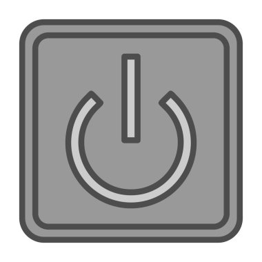 Güç Düğmesi simgesi, vektör illüstrasyonu 