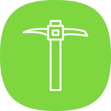 Kazma simgesi vektörü. düz resimleme                        