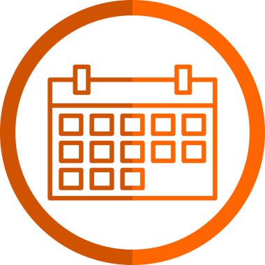 Takvim simgesi vektör illüstrasyonu