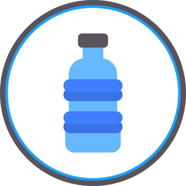 Plastik şişe simgesinin vektör çizimi       