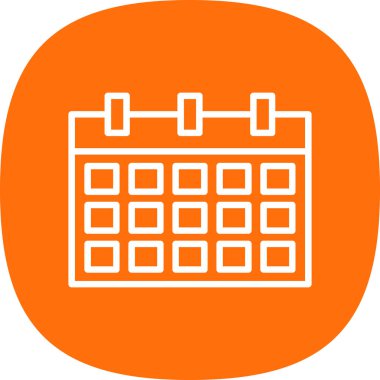 Takvim simgesi vektör illüstrasyonu