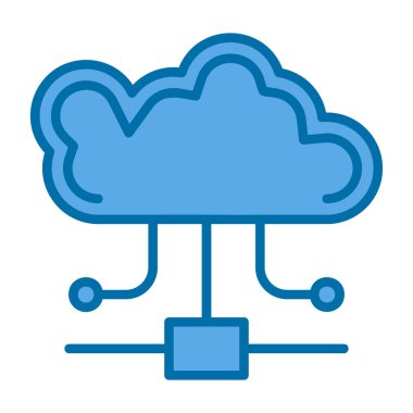 Bulut Hesaplama web simgesi basit tasarım illüstrasyon arkaplanı 