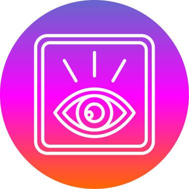 düz göz vektör simgesi basit illüstrasyon