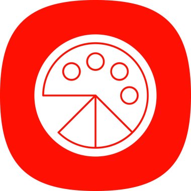 Pasta grafiği yuvarlak simge