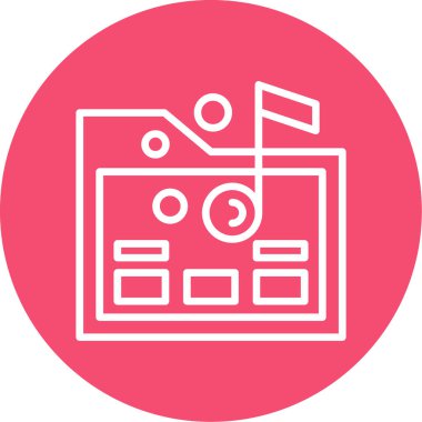 Müzik klasörü. Web simgesi basit illüstrasyon