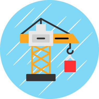 Yapı vinci simgesi web basit illüstrasyon