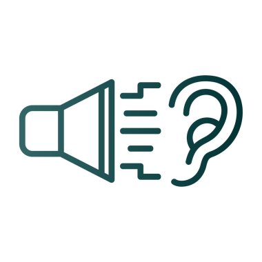 megafon ikonu. Vektör illüstrasyonu