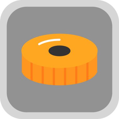 Tek izole edilmiş ikon turuncusunun vektör illüstrasyonu