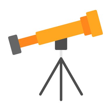 Basit Teleskop simgesi, vektör illüstrasyonu