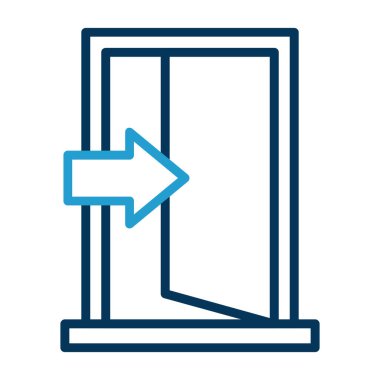 Giriş kapısı işaretinin vektör illüstrasyonu